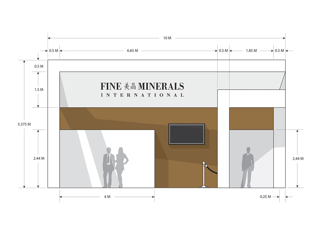 Fine Minerals International Trade Show Booth Blueprint