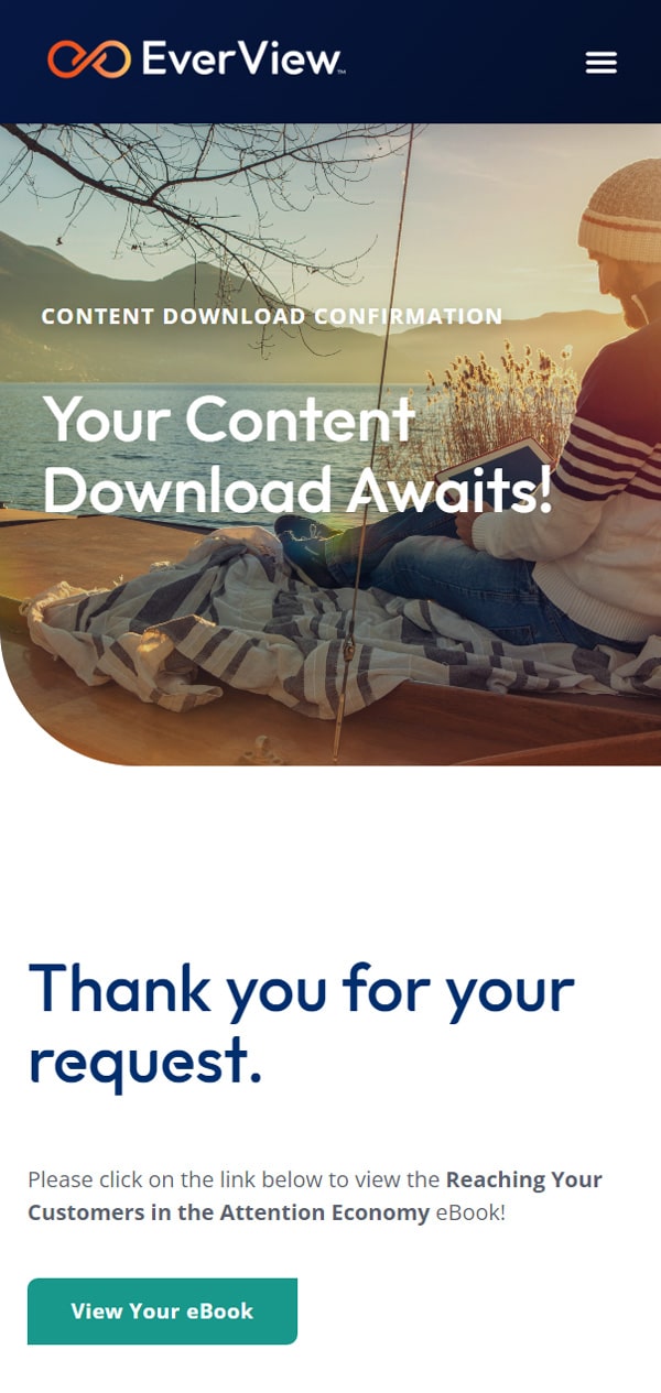 EverView eBook download confirmation page